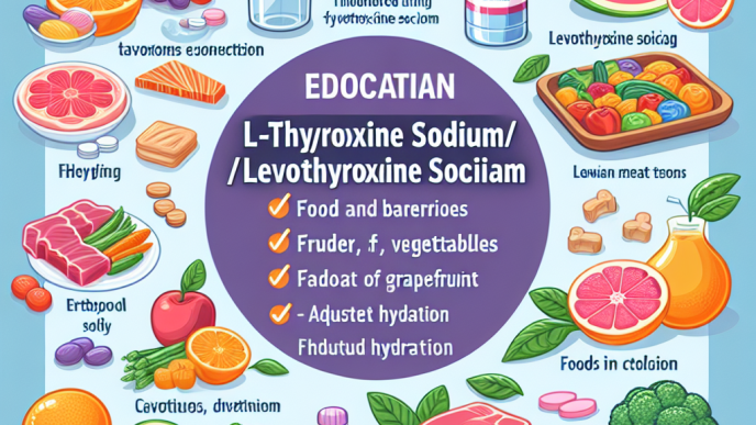 Dieta recomendada durante el uso de L-Thyroxine Sodium/Levothyroxine Sodium (LT4 sodium)