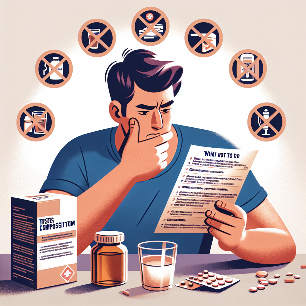 Qué no hacer durante un ciclo con Testis Compositum